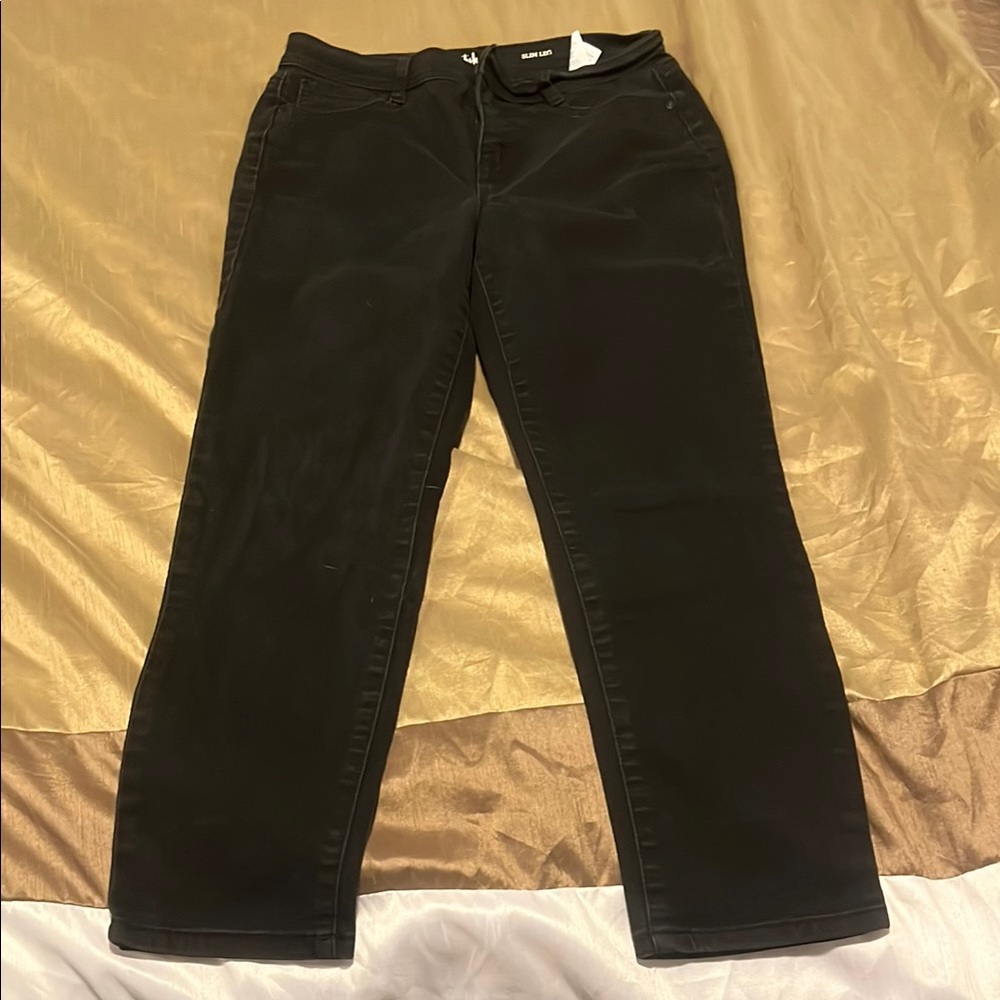 Black Straight-Leg Pants